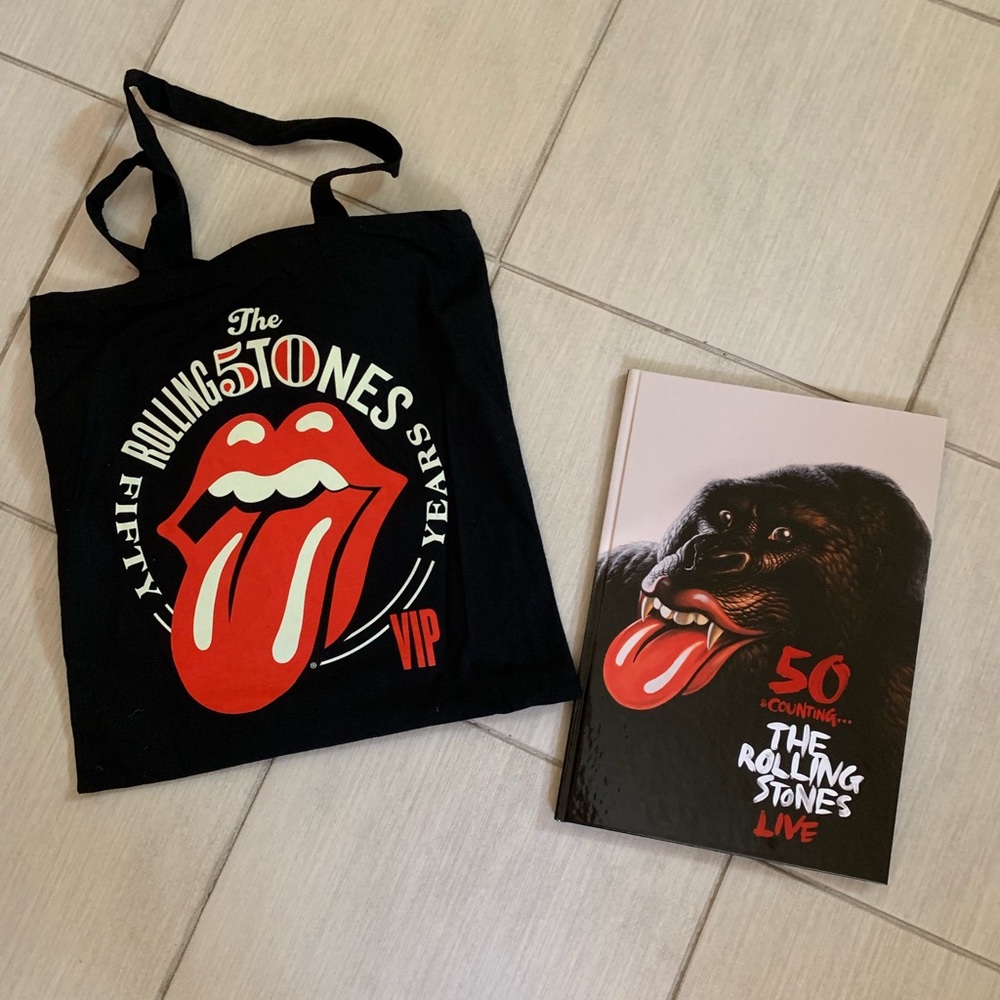 The Rolling Stones tote bag and book!